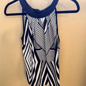 Worthington Black and White Patterned Tank Top